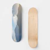 Hazy Pikes Peak Sunset Skateboard (Recto)