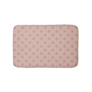 Hazy taupe/Roos goudpolka-punten badkamerkleed Badmat