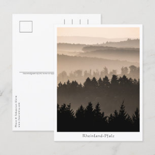 Hazy Woodland Hills Landschap Foto Briefkaart