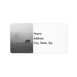Hazzy Grazing Grayscale Etiket