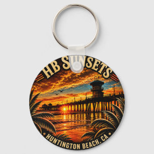 HB Sunsets-sleutelhanger - Huntington Beach, Ca Sleutelhanger