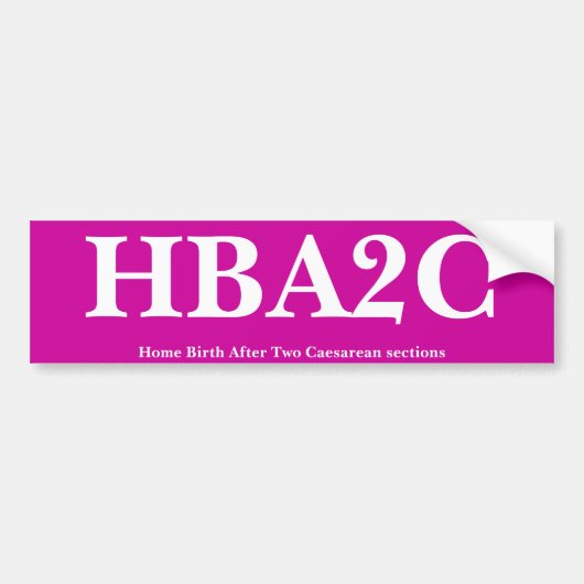 HBA2C BUMPERSTICKER (Voorkant)