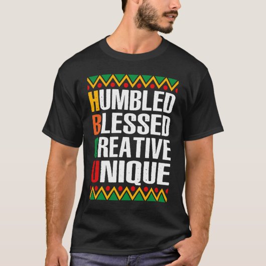 HBCU African Humbled Blessed Creative Unique Histo T-shirt (Voorkant)