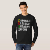 HBCU Apparel African Humbled Blessed Creative Uniq T-shirt (Voorkant volledig)