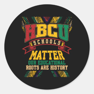 HBCU Black College School Problemen Afro-Amerika Ronde Sticker