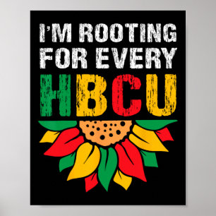 HBCU Black History Month ik steun elke HBCU Poster