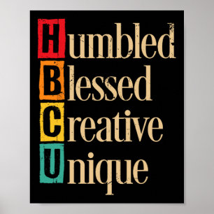 HBCU Black History Month vernederd gezegend creati Poster