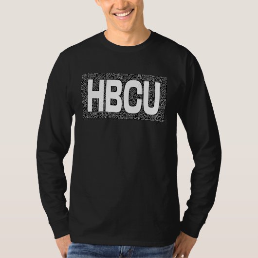 HBCU Grad Words in Letter Acronym T-shirt (Voorkant)