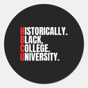HBCU Historisch Zwart College en Universiteit Mann Ronde Sticker
