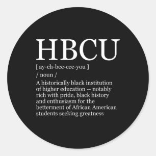 HBCU-hogescholen en -universiteiten Black History Ronde Sticker