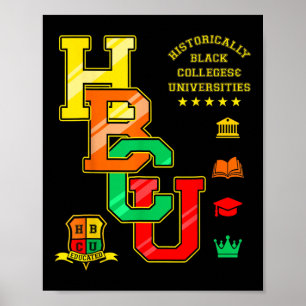 HBCU Kleding Historisch Black Colleges Universitei Poster