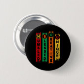 HBCU nederig gezegend creatief uniek zwart college Ronde Button 5,7 Cm (Voorkant /achterkant)