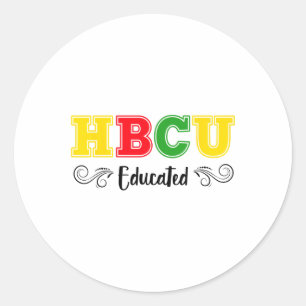 HBCU Opgeleide Pride Historische Zwarte Hogeschole Ronde Sticker
