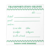 HCE Fun Transportation Change Notitieblok (Voorkant)