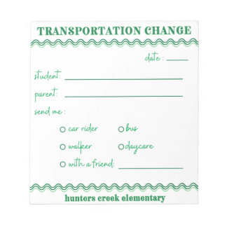 HCE Fun Transportation Change Notitieblok