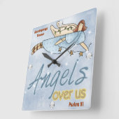 HD Angel Square Wall klok (Hoek)
