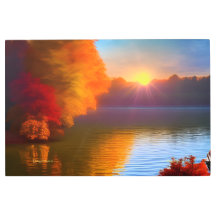 HD Metal Wall Art, Paysage Vibrant, Bonjour