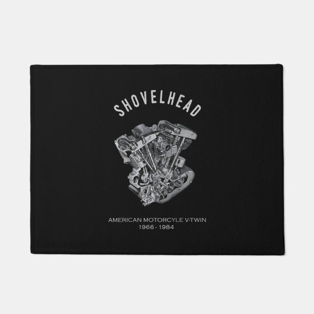 HD-motorfiets met videokettwin Shovelhead Engine D Deurmat (Voorkant)