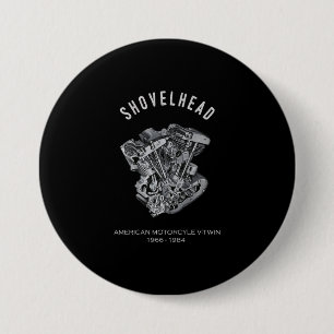 HD-motorfiets met videokettwin Shovelhead Engine D Ronde Button 7,6 Cm
