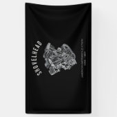 HD-motorfiets met videokettwin Shovelhead Engine D Spandoek (Verticaal)