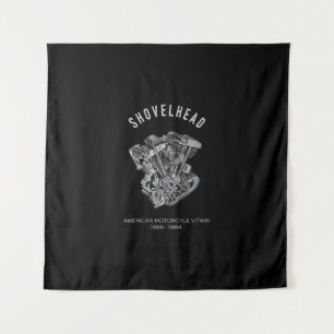 HD-motorfiets met videokettwin Shovelhead Engine D Wandkleed