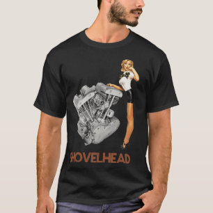 HD-motorfiets VTwin ShovelHead-motorretour T-shirt
