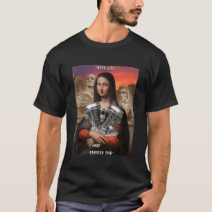 HD Panhead VTwin Motorcycle Moto Lisa  Mona T-shirt