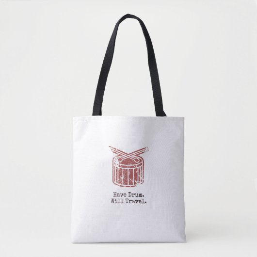 HD. WT-Canvas tas - Wit met zwart handvat (Voorkant)