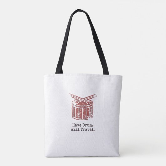 HD. WT-Canvas tas - Wit met zwart handvat (Achterkant)