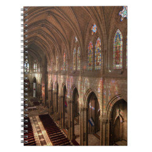 HDR-beeld van het interieur van de Basiliek, Quito Notitieboek