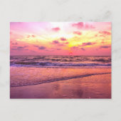 HDR Captivating Beach Sunset Briefkaart (Voorkant)