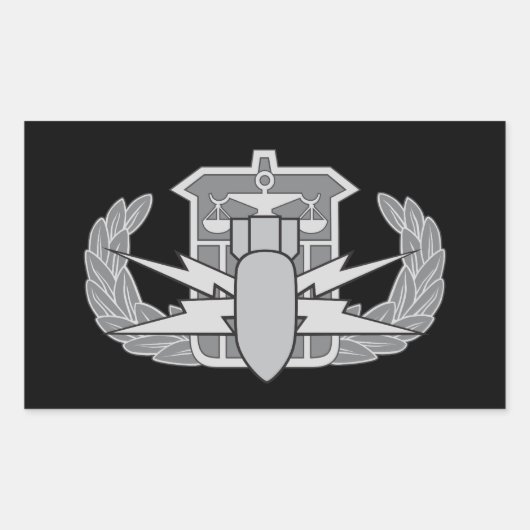 HDS-badge Rechthoekige Sticker (Voorkant)