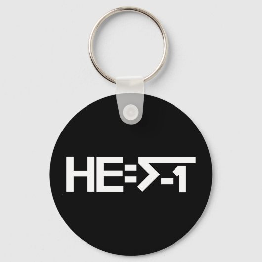HE= √-1 (HIJ is maginair) [HE = Square Root of -1] Sleutelhanger (Voorkant)