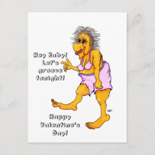 Hé Baby. Laten we groeven vanavond! Groovy Granny Briefkaart