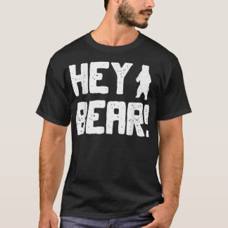 Hé Beer! Funny Hiking Outdoor Black Grizzly Beer T-shirt