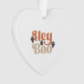 Hé Boo Boho Halloween Hé Boo Geest Ornament (voorkant)