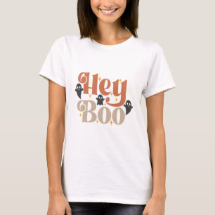 Hé Boo Boho Halloween Hé Boo Geest T-shirt