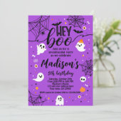 Hé Boo Halloween uitnodiging (Staand voorkant)