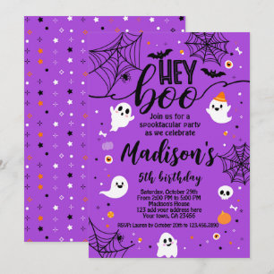 Hé Boo Halloween uitnodiging