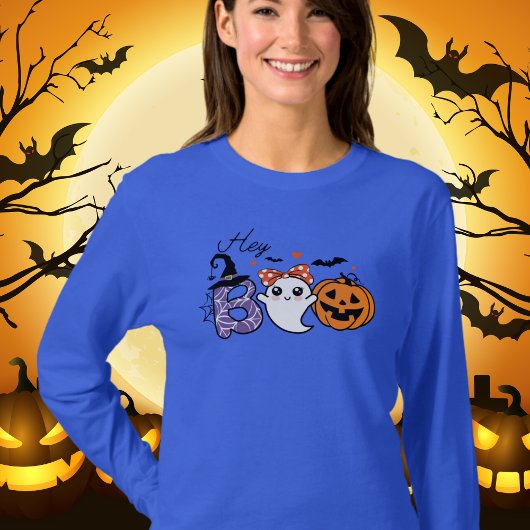 Hé, Boo Halloween Witch, Ghost, Pumpkin T-shirt