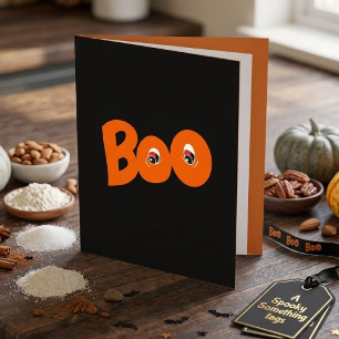 Hé Boo Heb ik je laten schrikken Typografie Tekeni Kaart
