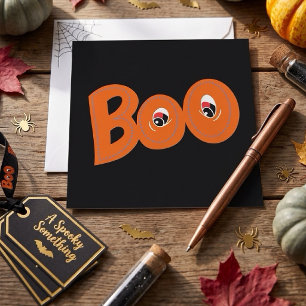 Hé Boo Heb ik je laten schrikken Typografie Tekeni Kaart