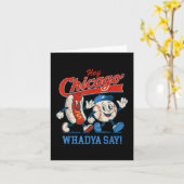 Hé Chicago Whadya Zeg honkbal en hotdog 4e van Kaart (Gele Bloem)