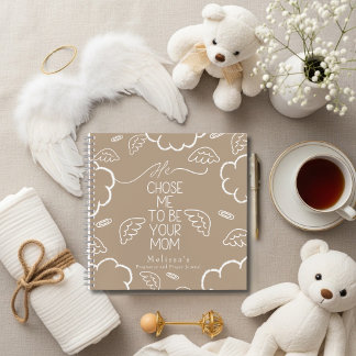 He Chose Me to Be your Mom beige pregnancy prayer Notitieboek