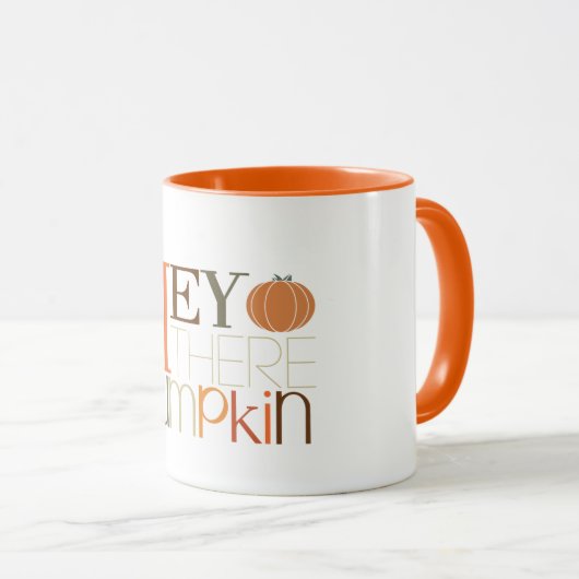 'Hé, Citrouille ! ' - Mug d'Halloween ! (Devant droit)