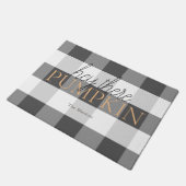 Hé, daar pomkin Black en White Buffalo Check Deurmat (Schuin)