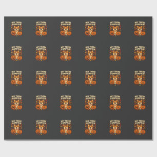 Hé daar Pompoen Corgi Halloween Pompoenen Herfst Cadeaupapier