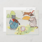 Hé, diddle, diddle.  De kat en de kat Briefkaart (Voorkant / Achterkant)