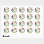 Hé, diddle, diddle. De kat en de kat Ronde Sticker (Vel)