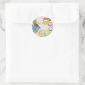Hé, diddle, diddle. De kat en de kat Ronde Sticker (Tas)